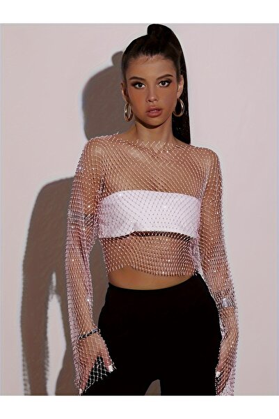 Veille Φόρεμα με διχτυωτό κρύσταλλο-μπλούζα Μόδα Φόρεμα Φόρεμα παραλίας Παρεό & Φόρεμα για πάρτι