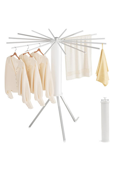 Cady One oldable clothes drying rack with consisting of 16 columns for ventilation and rapid drying.