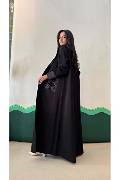 AYA بليزر عباية مع جيوب أمامية إضافية