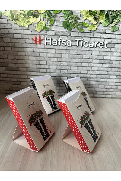 Hafsa Ticaret Standing Desk Memo Pad Set of 4 (2 Red - 2 Black)