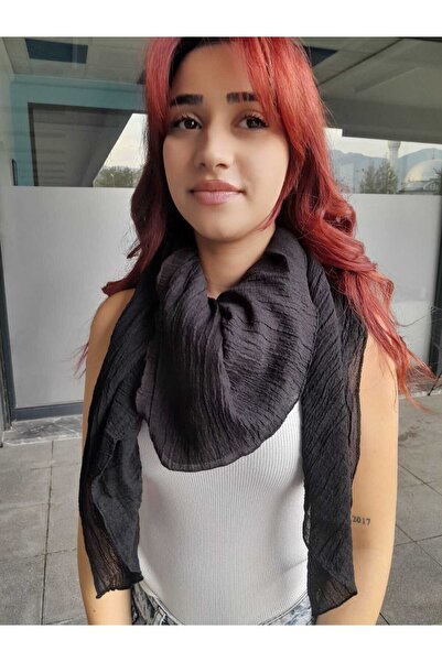 BurcHair Kombin Complementary Crinkle Monochrome Shawl 110X90