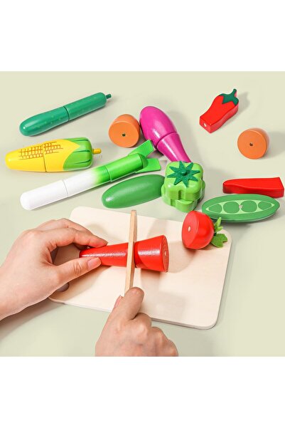 Picodino Magnetic wooden vegetable crate set