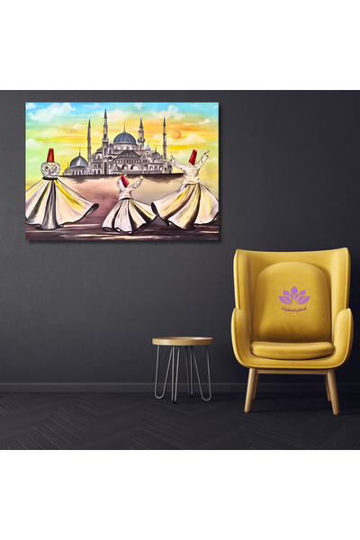 LİLYHOBBYLAND Sayılarla Boyama Seti Kasnağa Gerili İslami Eserler 70X100 cm: ...