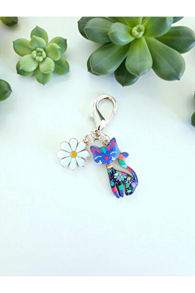 Motivart سلسلة مفاتيح معدنية على شكل قطة - حمل سعادتك معك