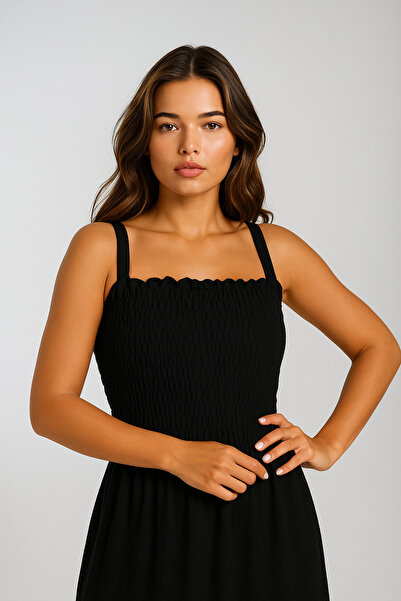 AYA عباية سترتش باللون الأسود