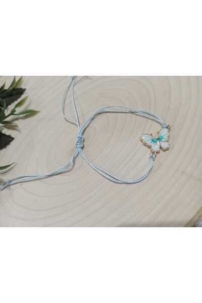 golden takış Şık Beyaz Kelebekli Bileklik veya Halhal