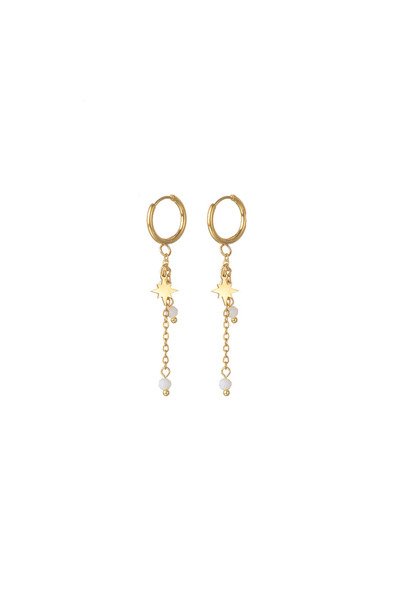 RAFINI Earrings Celestial Shine - Placați cu Aur 18K, Otel inoxidabil