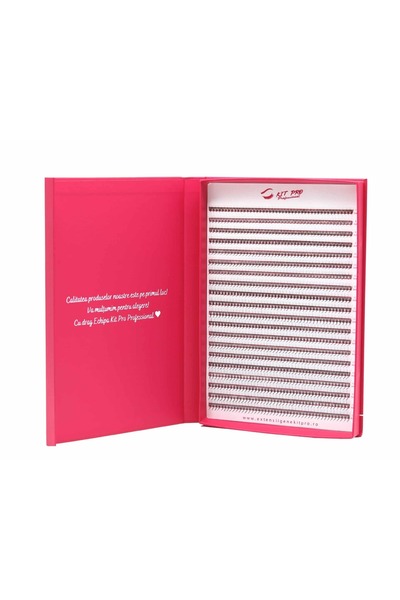 KIT PRO PROFESSIONAL Extensii de gene 'L' MIX 4D – 900 de fane – Nanotehnologie