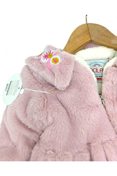 Ege Bebek Παλτό από βελούδινο κέντημα με λουλούδια για κορίτσια 2-3-4-5-6-7 ετών