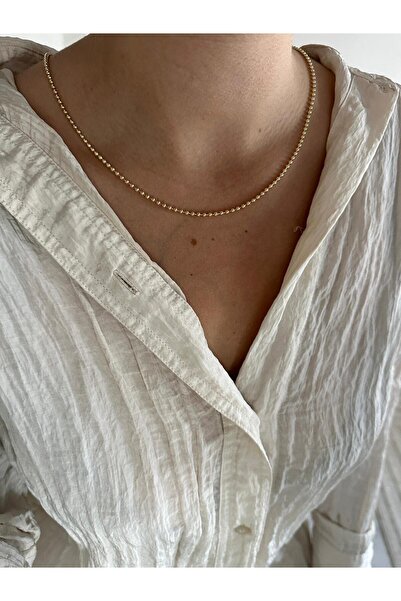 Charmist 14K Çelik Üzeri Altın Kaplama Kuyumcu işçiliği Dorika Zincir