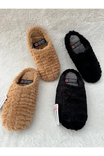 GEZER Set of 2 Plush Women's Winter Indoor Slippers. Women's Slippers Soft Comfortable Women's Slippers 2 Pieces