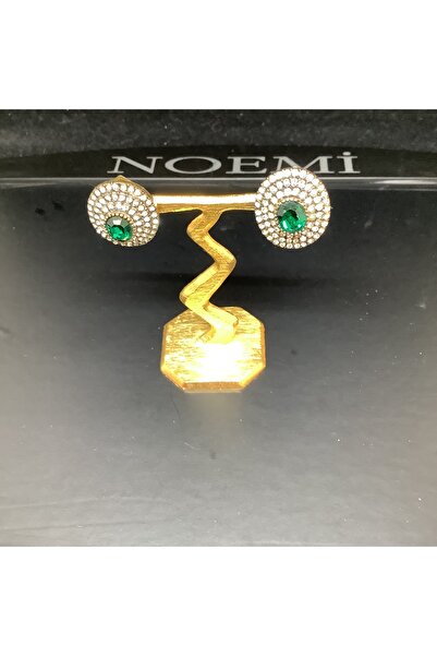 Noemi Klipsli yeşil taşlı küpe