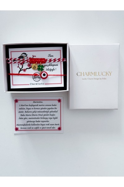 CHARMLUCKY Green Clover Charm Marteni̇çka