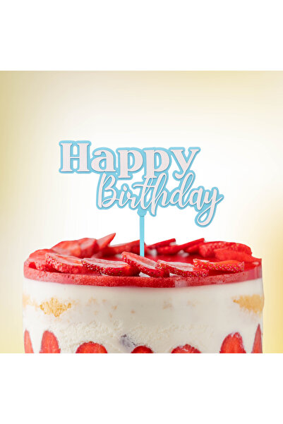 Dapis Transilvania Blue Happy Birthday Cake Topper