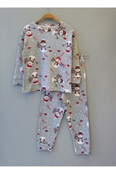 ARBİ kids Unisex Christmas Holiday Snowman Pajama Set