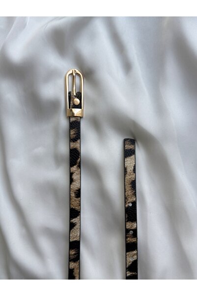 KIRASE Thin Stylish Gold Buckle Trouser Belt, Coat Belt, Dress Belt, Shirt Belt Length 111 Width 1 cm