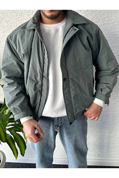 Baykombin Sokak Modası Unisex Oversize Crinkle Bomber Jacket