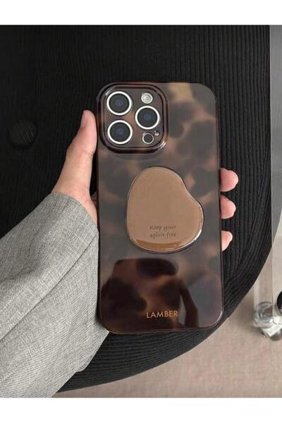 Burroe Atalier iPhone 14 Pro Retro Amber Patterned Coffee Bean Holder Phone Case with Bracket