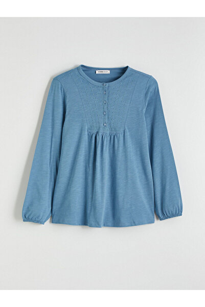 LC Waikiki LCW Grace Bisiklet Yaka Nakışlı Bluz