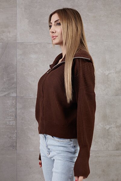 estilowear Turtleneck Zippered Thessaloniki Cardigan