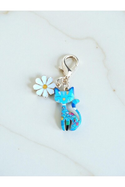 Motivart سلسلة مفاتيح معدنية على شكل قطة - حمل سعادتك معك