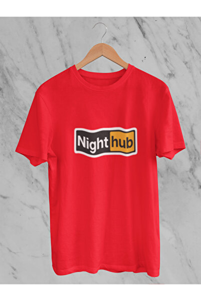 MG تيشيرت قطني مطبوع برقبة دائرية من NIGHTHUB OV قصة فضفاضة ALIP بأكمام قصيرة...