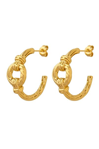 RAFINI Golden Knot Earrings - Placați cu Aur 18K, Otel inoxidabil