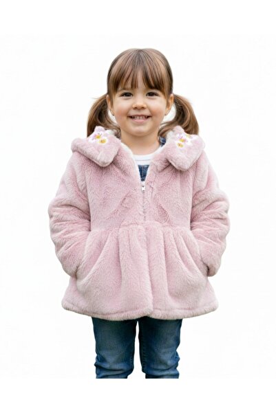 Ege Bebek Παλτό από βελούδινο κέντημα με λουλούδια για κορίτσια 2-3-4-5-6-7 ετών
