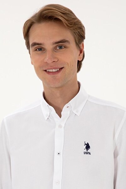U.S. Polo Assn. Men's Long Sleeve Slim Fit Woven Shirt Casual and Stylish Combination Suitable
