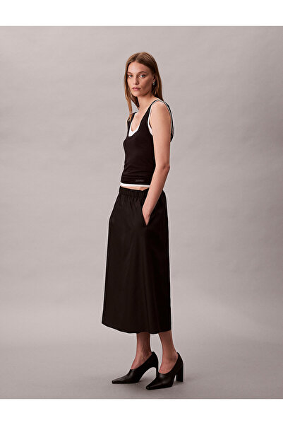 Calvin Klein Soft Nylon Midi Skirt