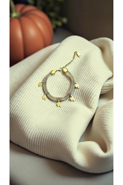 Store Diva Charm Gold Color Clover Luck Bracelet