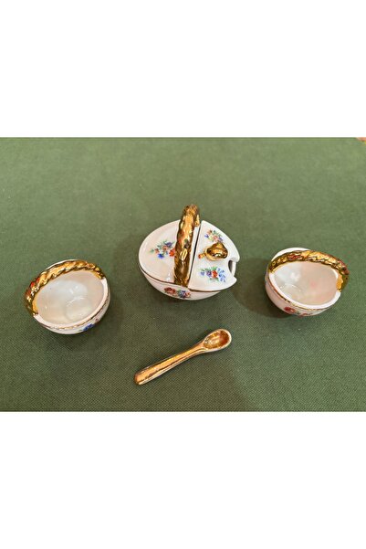 tayfuntufan antika koleksiyon Limoges Porcelain Spice Jar