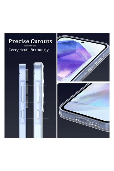 HANPORIUM Samsung Galaxy A17 Compatible Silicone Case - Pastel Color Tone Flexible Cover with Camera Protection - Transparent