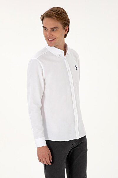 U.S. Polo Assn. Men's Long Sleeve Slim Fit Woven Shirt Casual and Stylish Combination Suitable