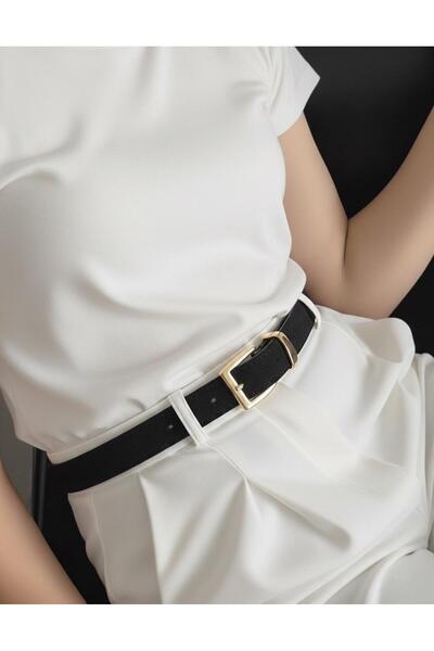 Mynoa Elegant Gold Buckle Suede Belt, Women's Belt, Coat Belt, Trouser Belt.