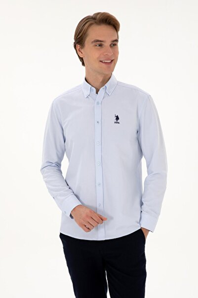 U.S. Polo Assn. Men's Long Sleeve Slim Fit Woven Shirt Casual and Stylish Combination Suitable