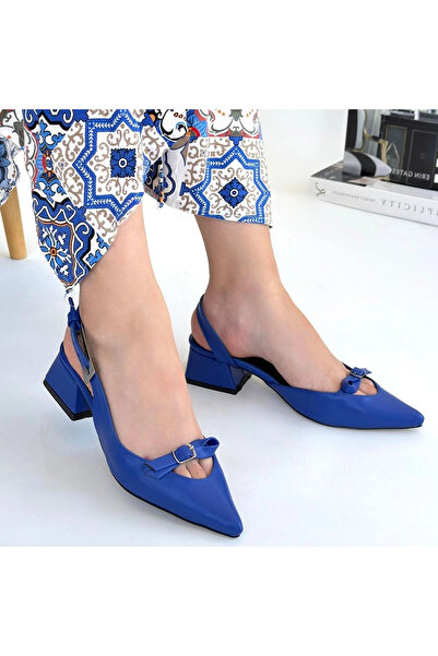 ALFA AKSESUAR 03 Rewat Blue Skin Heeled Shoes