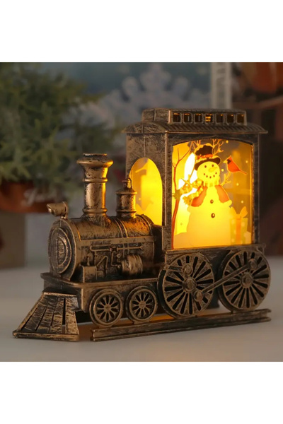 YILBAŞI SÜSÜ 3D Noel Treni Gece Lambası Yılbaşı Süslemesi