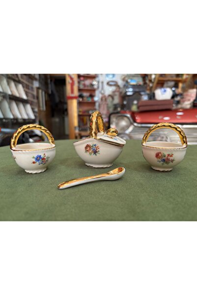 tayfuntufan antika koleksiyon Limoges Porcelain Spice Jar