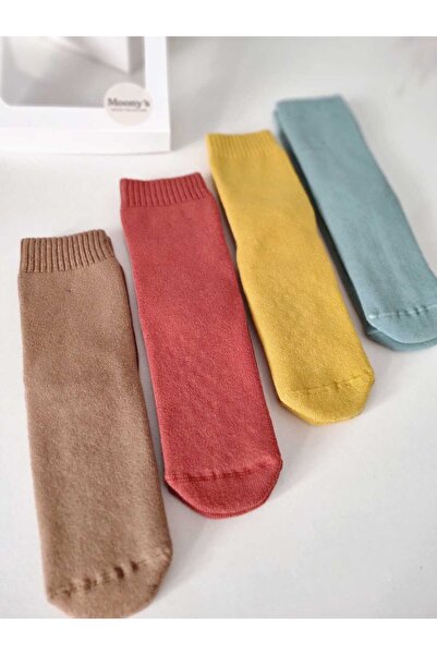 Moonys Socks Collection Towel Children's Socks Set of 4 - Special Series with Non-Slip Soles