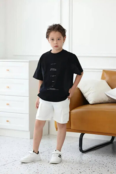 Alesaei-mondo tondo Boys' white shorts 4122