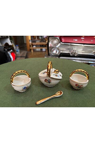 tayfuntufan antika koleksiyon Limoges Porcelain Spice Jar