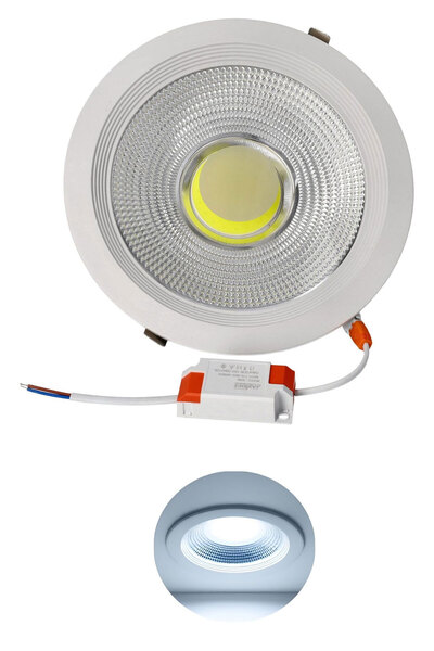 Muchmy Led COB Downlight Energy Saving Room Office Kitchen Shop Bright White Light 8 Inch - 30W