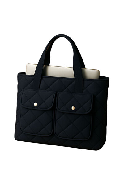 Sofia حقيبة كتف نسائية يومية سوداء مبطنة بحزام