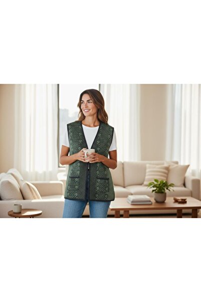 GÖMLEK GALERİSİ Authentic Patterned Regular Fit Standard Wool Women's Vest (3...