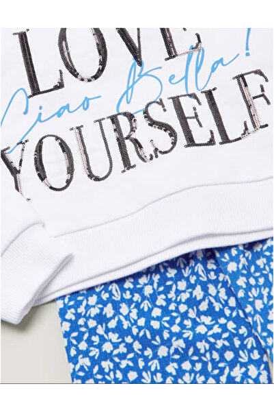 İHRACATFAZLASI Export Sequined Sweatshirt Set for Flared Months