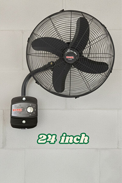 Royal Bracket Fan High Quality Heavy Duty Large Size Industrial Fan for Home warehouse - 24 inch