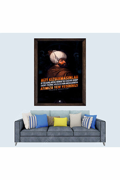 Lioncraft Türkçü, Osmanlı Padişahı Yıldırım Beyazıt Han, Çerçeveli Duvar Duva...