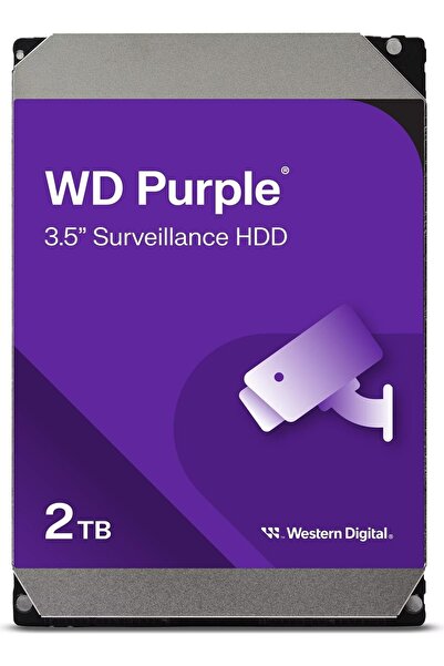 WESTERN DIGITAL WD 2TB Surveillance Hard Drive – AllFrame, 24/7, DVR/NVR compatible, supports up to 64 cameras