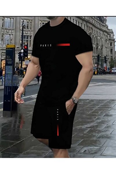 ORVIO Group 'Paris' Written T-Shirt and Shorts Set